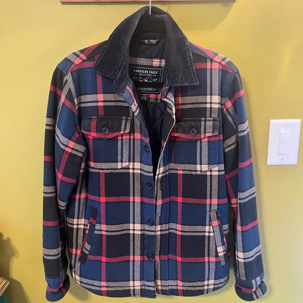 Men’s Small Jacket - American Eagle Outerwear Quilted Plaid Lumberjack